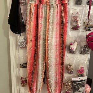 Ark & Co Vibrant Pink and Gray Joggers